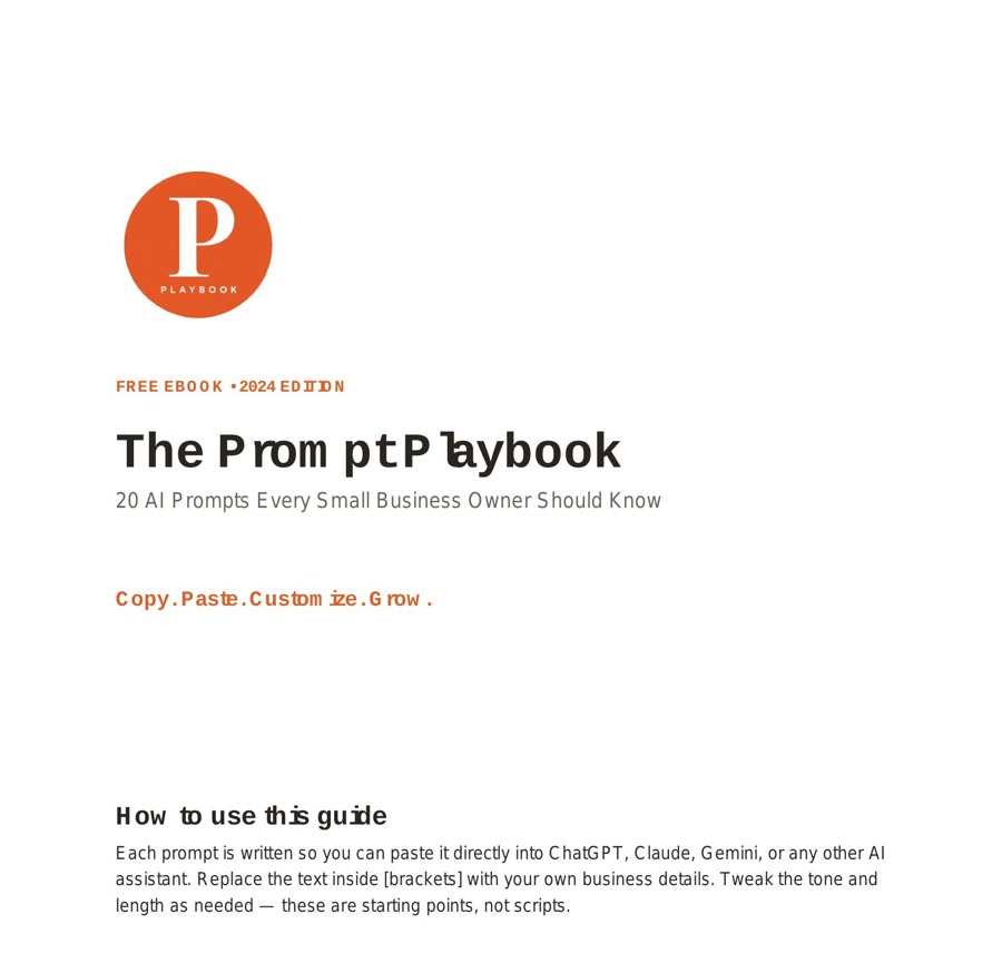 The Prompt Playbook cover preview